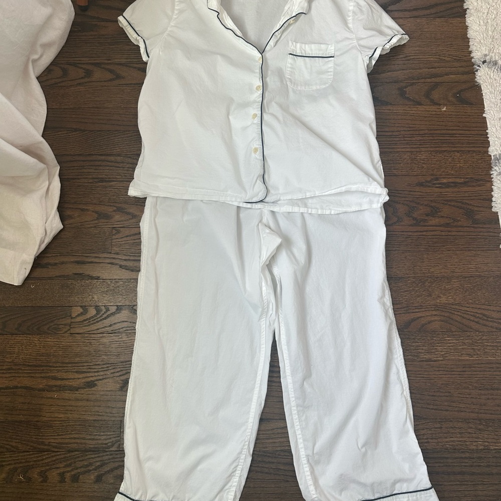 J. Crew White Classic Pajama Set Intimates & Sleepwear